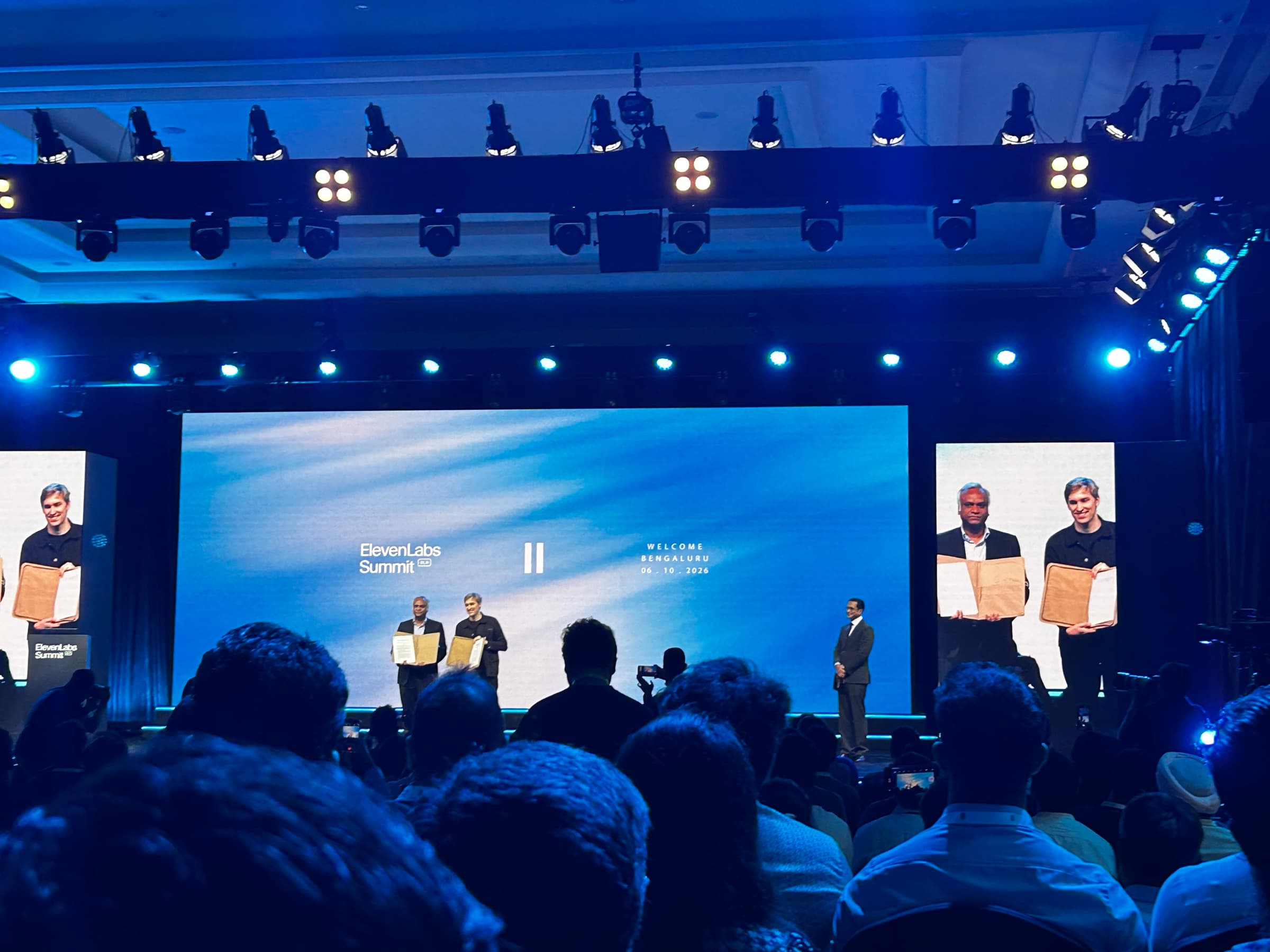 Stage at ElevenLabs Summit Bengaluru on October 6, 2026